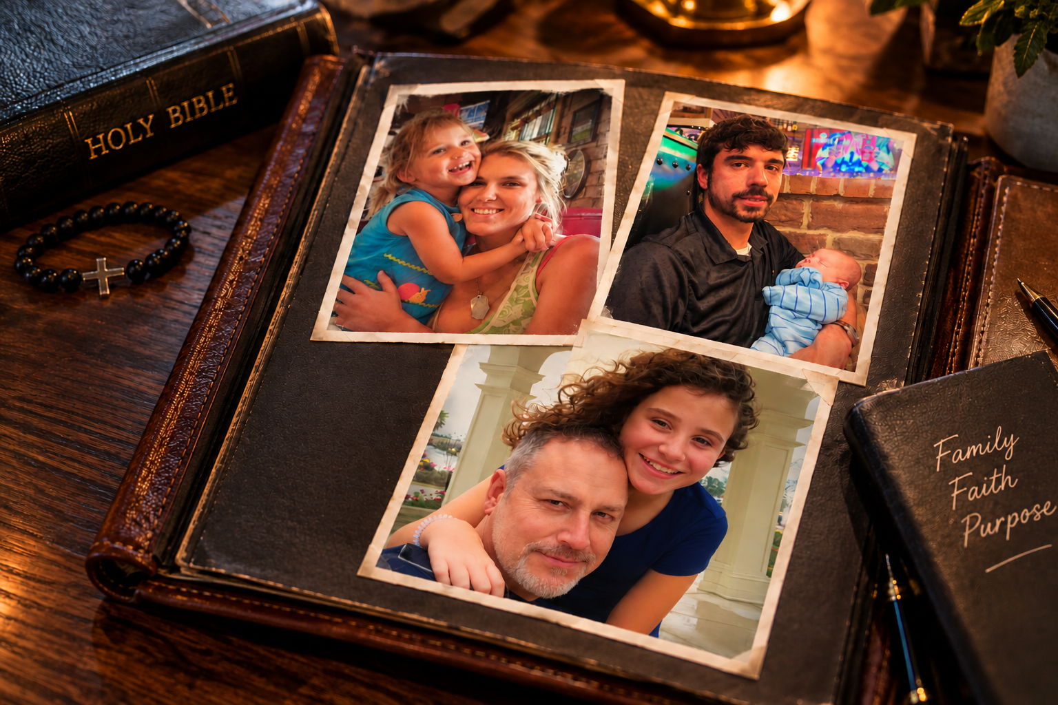Family memories collected in a photo album