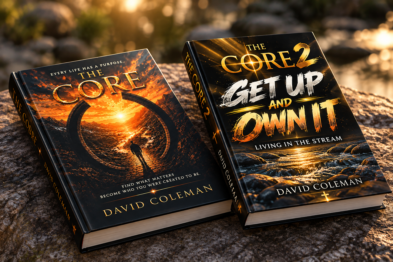 The Core and upcoming The Core 2 hardcover promotional concepts photographed together